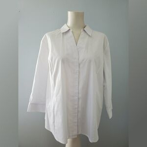 Basic Editions White Button Down Shirt NWT